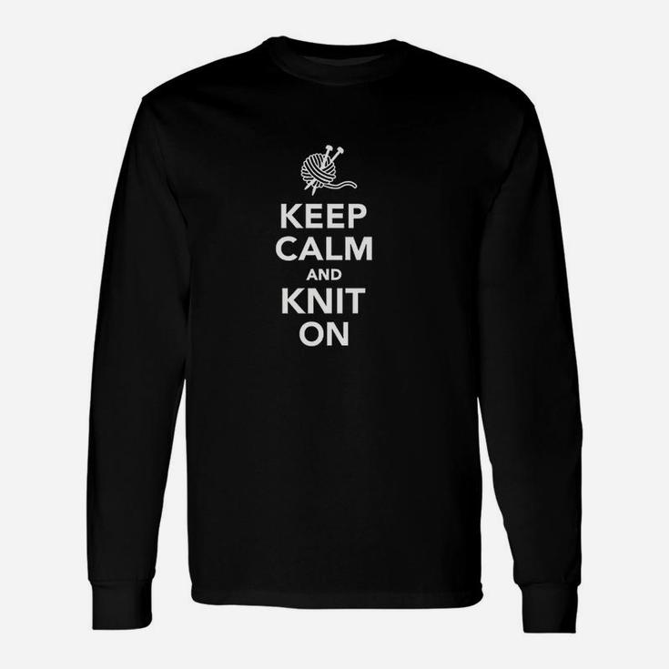 Keep Calm And Knit On Unisex Long Sleeve
