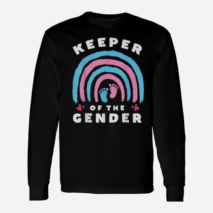 Keeper Of The Gender Cute Baby Gender Reveal Ideas Long Sleeve T-Shirt