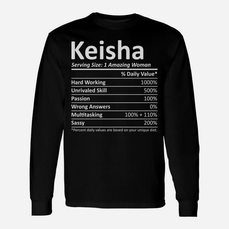 Keisha Nutrition Personalized Name Funny Christmas Gift Idea Unisex Long Sleeve