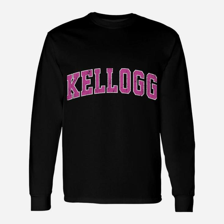 Kellogg Idaho Id Vintage Sports Design Pink Design Unisex Long Sleeve