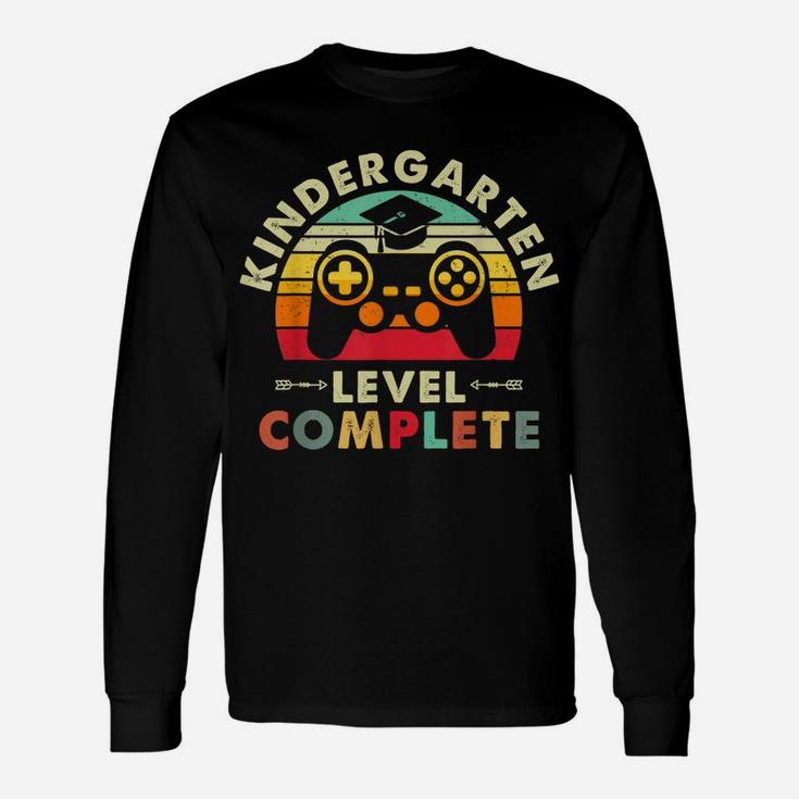 Kindergarten Graduation Shirt Level Complete Video Gamer Gif Unisex Long Sleeve