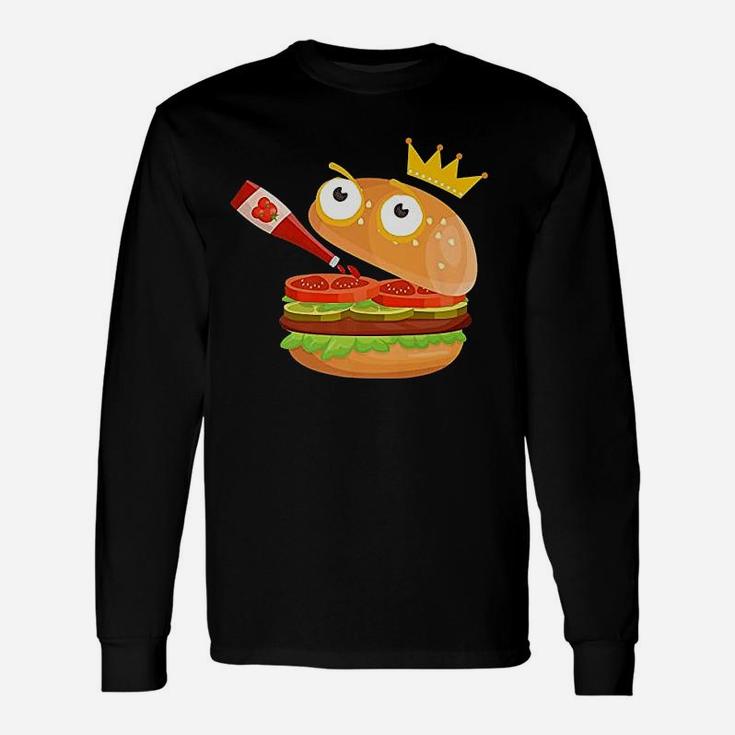 King Hamburger Drinking Tomato Sauce Unisex Long Sleeve