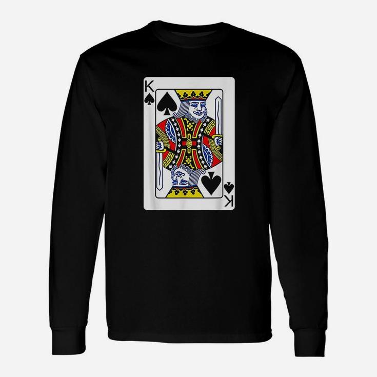King Of Spades Playing Card Unisex Long Sleeve