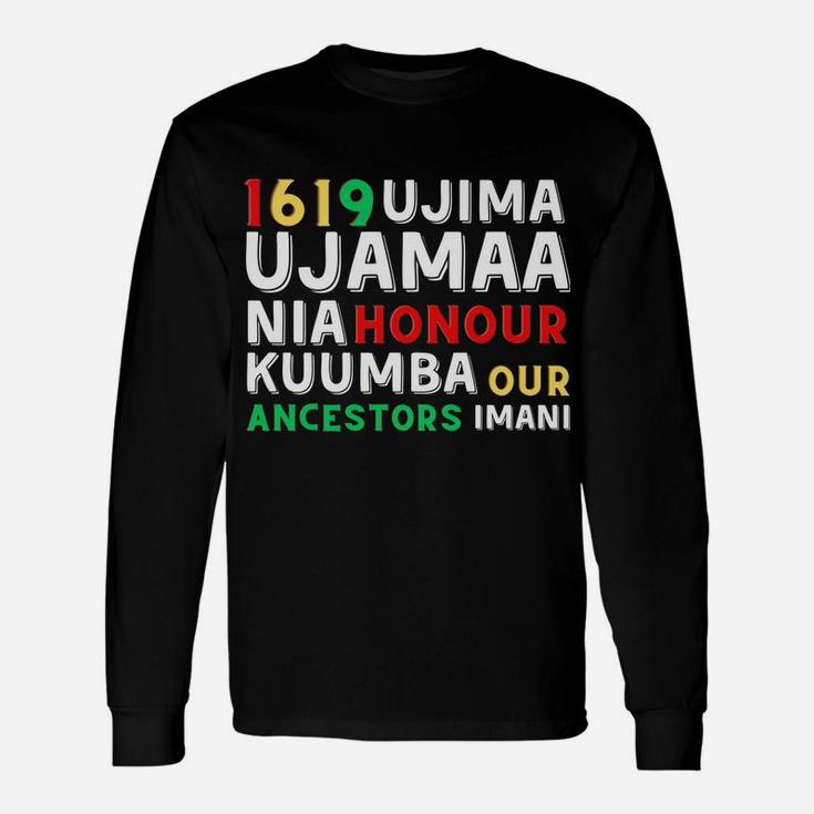 Kwanzaa Shirt Seven Principles Afro-American Kwanza Symbols Sweatshirt Unisex Long Sleeve