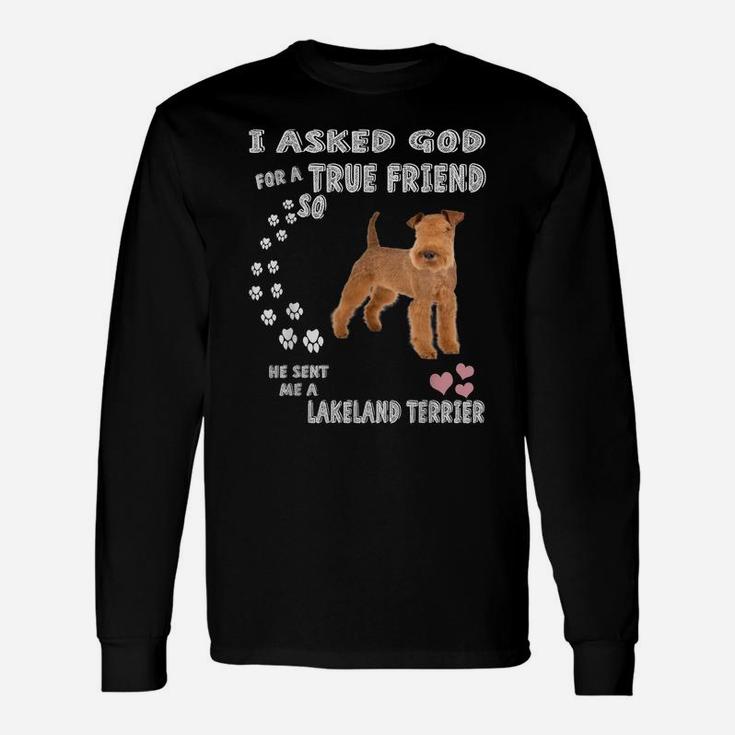 Lakies Dogs Quote Mom Dog Dad Costume, Cute Lakeland Terrier Unisex Long Sleeve