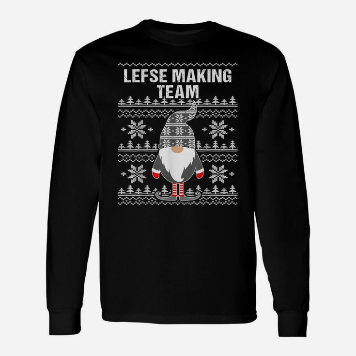 Lefse Making Team Christmas Tomte Gnome Ugly Christmas Unisex Long Sleeve