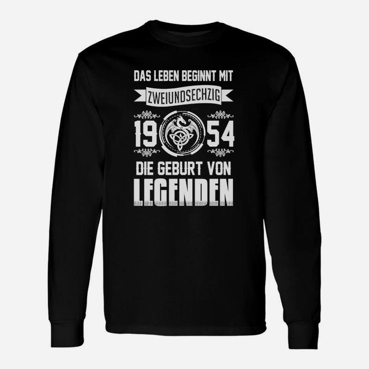 Legenden Geburt 1954 Jubiläums-Langarmshirts, Top zum 68. Geburtstag