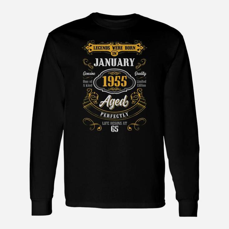 Legends Were Born In January 1955 65Th Birthday Gift Unisex Long Sleeve