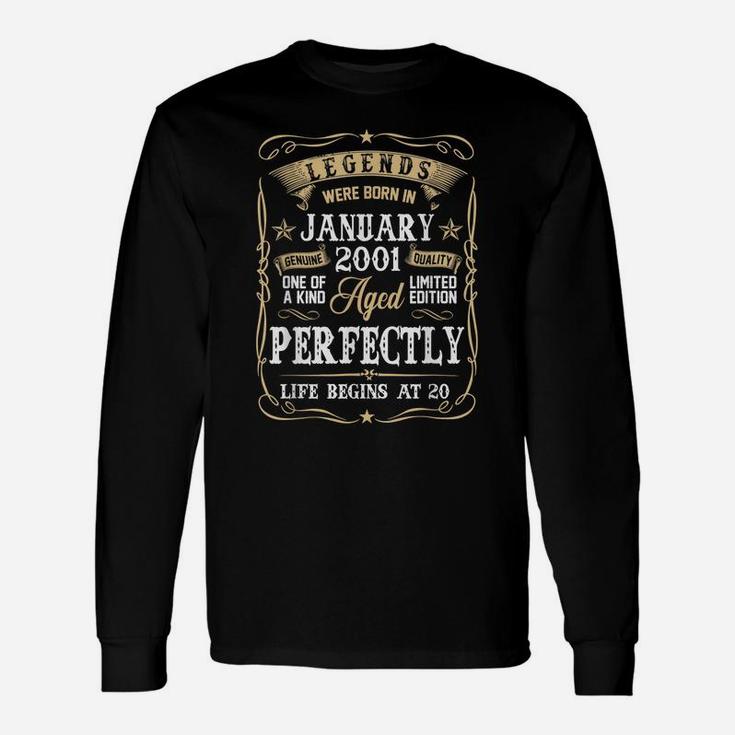 Legends Were Born In January 2001 20Th Birthday Gift Unisex Long Sleeve