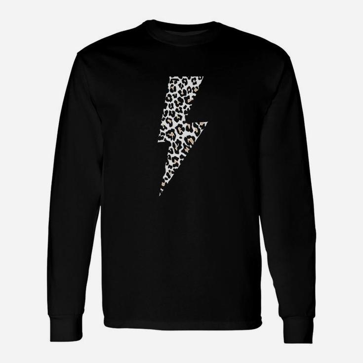 Leopard Lightning Bolt Cheetah Animal Long Sleeve T-Shirt