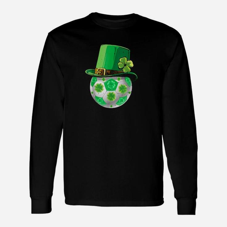 Leprechaun Soccer Shamrock St Patricks Day Irish Long Sleeve T-Shirt
