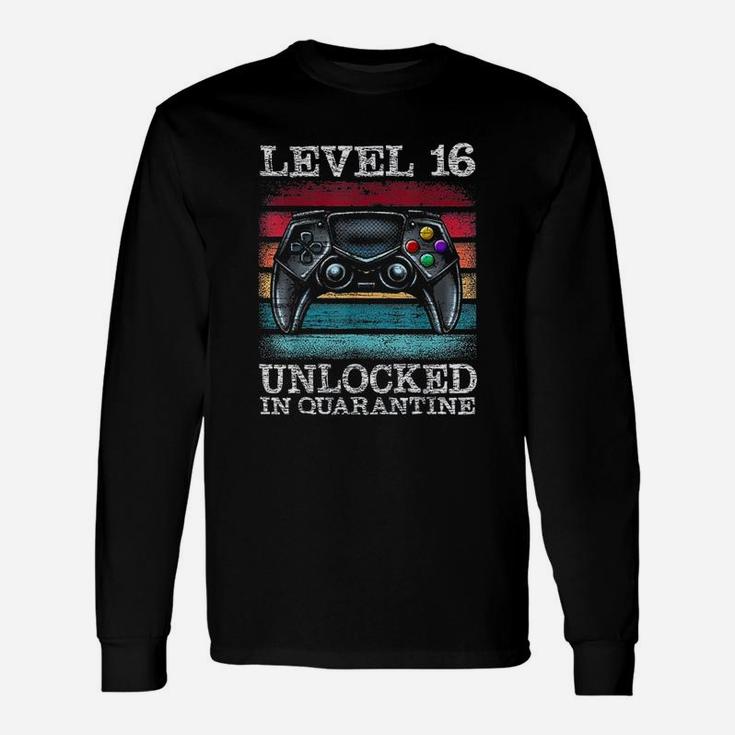 Level 16 Unlocked Gamer 16Th Birthday Teenager Unisex Long Sleeve