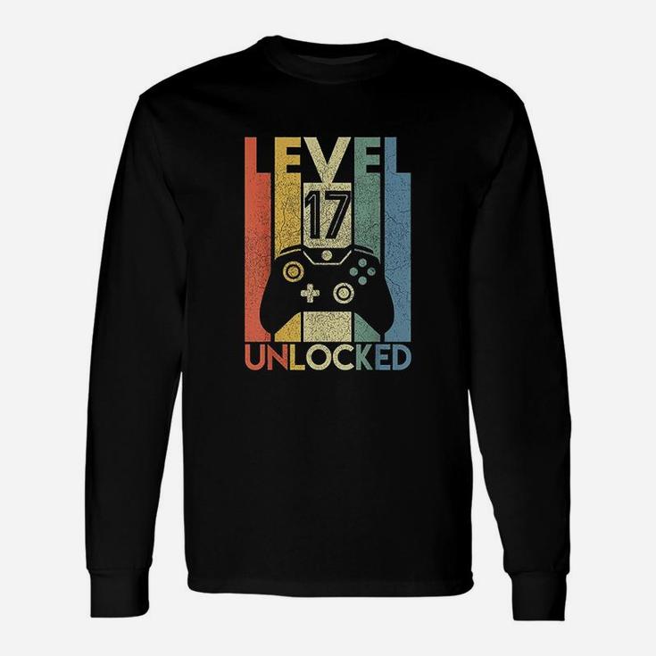 Level 17 Unlocked  Video Gamer Unisex Long Sleeve