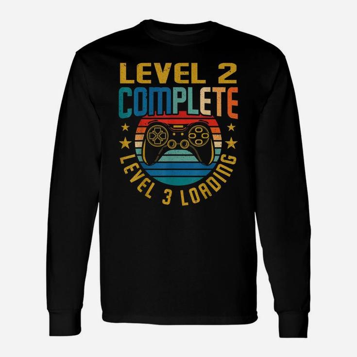 Level 2 Complete Level 3 Loading 2Nd Birthday Video Gamer Unisex Long Sleeve
