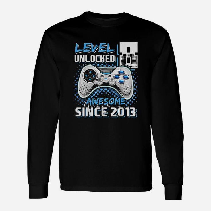 Level 8 Unlocked Awesome 2013 Video Game Unisex Long Sleeve