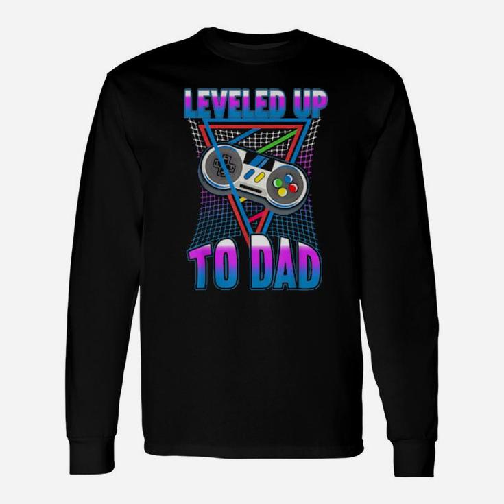 Leveled Up To Dad Gender Reveal Long Sleeve T-Shirt