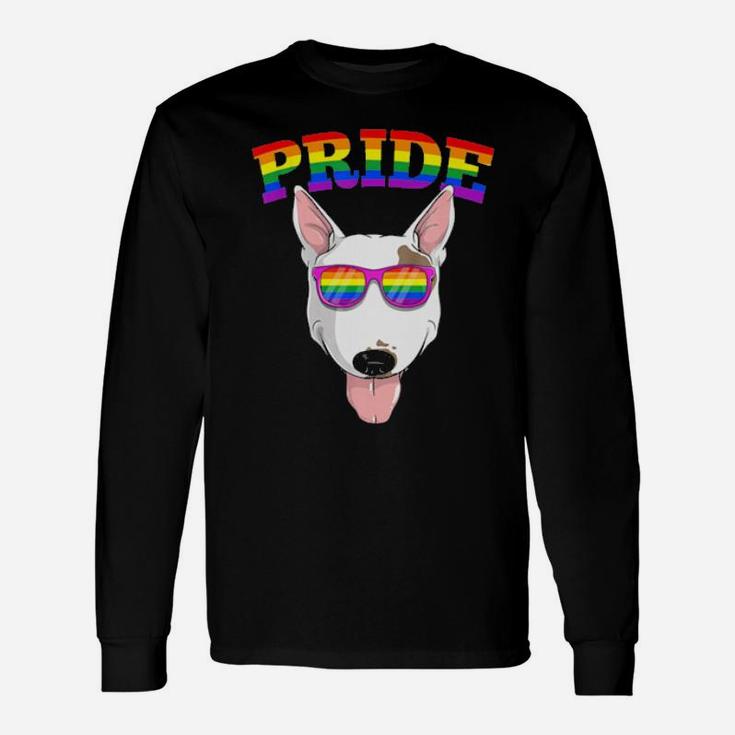 Lgbt Bull Terrier Dog Gay Pride Rainbow Lgbtq Long Sleeve T-Shirt