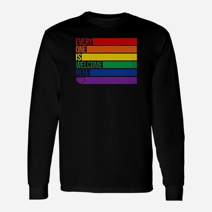 Lgbt Flag Every One Is Welcome Here Long Sleeve T-Shirt