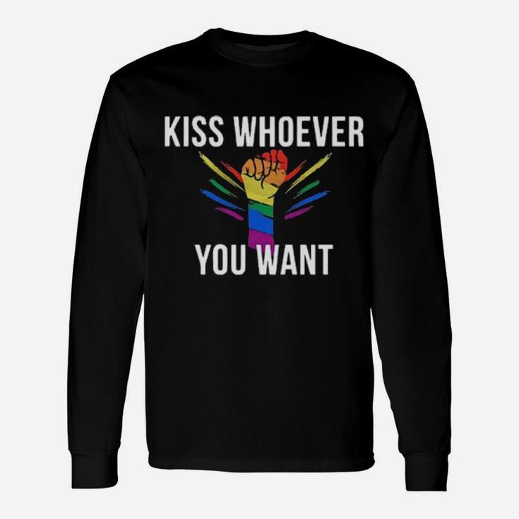 Lgbt Kiss Whoever You Want Long Sleeve T-Shirt