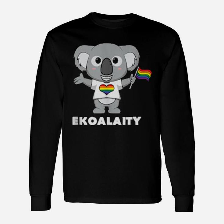 Lgbt Koala Bear Equality Gay Pride Flag Long Sleeve T-Shirt