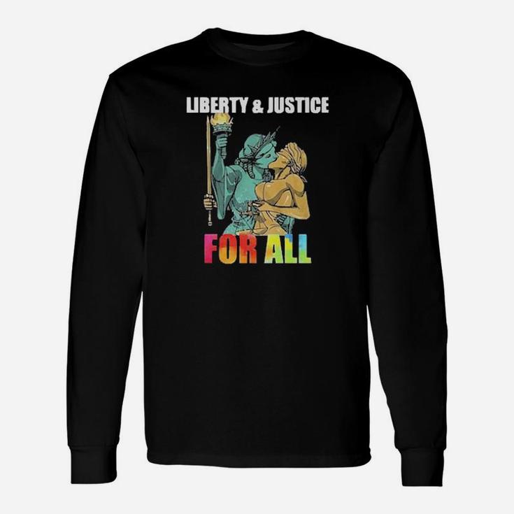 Lgbt Liberty And Justice For All Long Sleeve T-Shirt