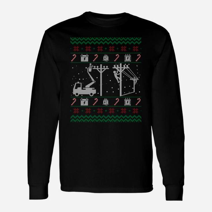 Lineman Sweatshirts For Women Men - Lineman Christmas Gifts Sweatshirt Unisex Long Sleeve