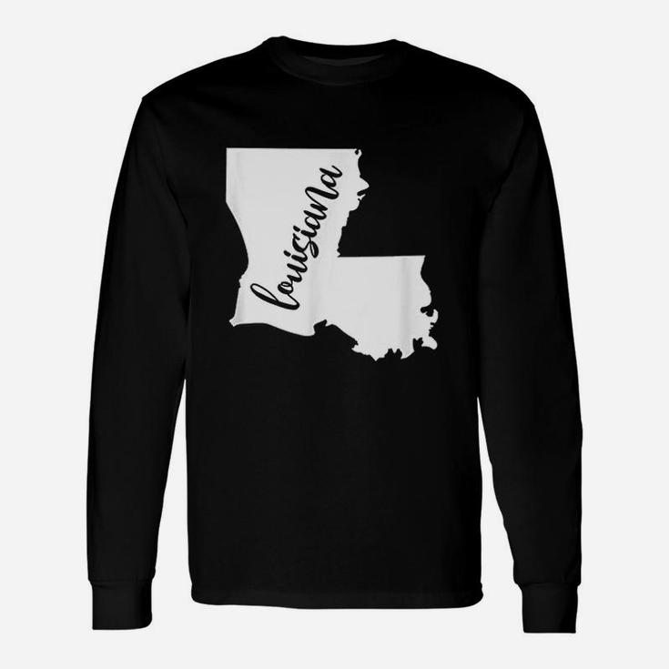 Louisiana Map Home Long Sleeve T-Shirt