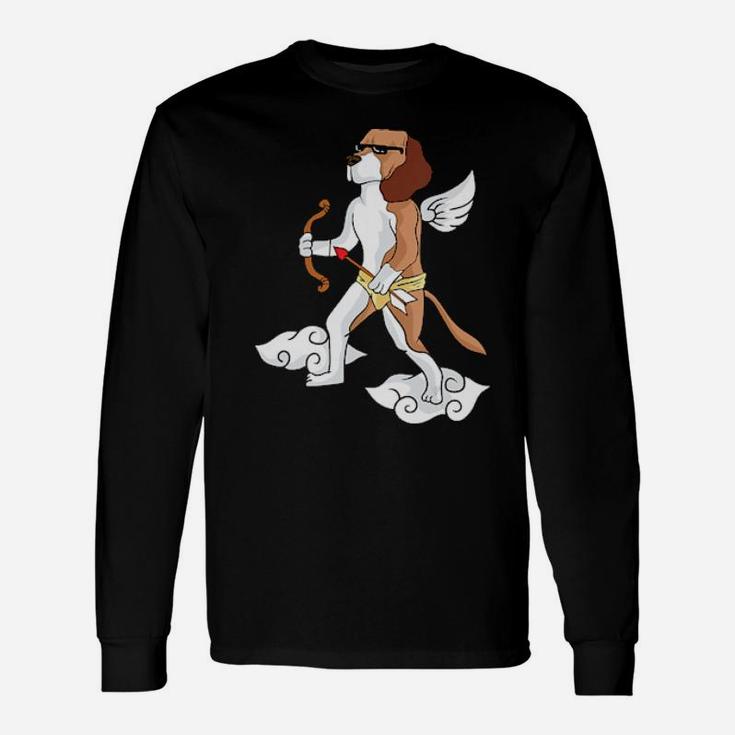 I Love Beagles Cupid Beagle Dog Lover Valentines Day Long Sleeve T-Shirt