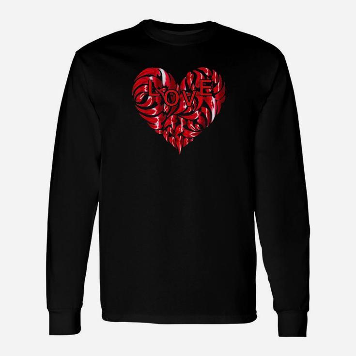 Love Heart Valentine Day Long Sleeve T-Shirt
