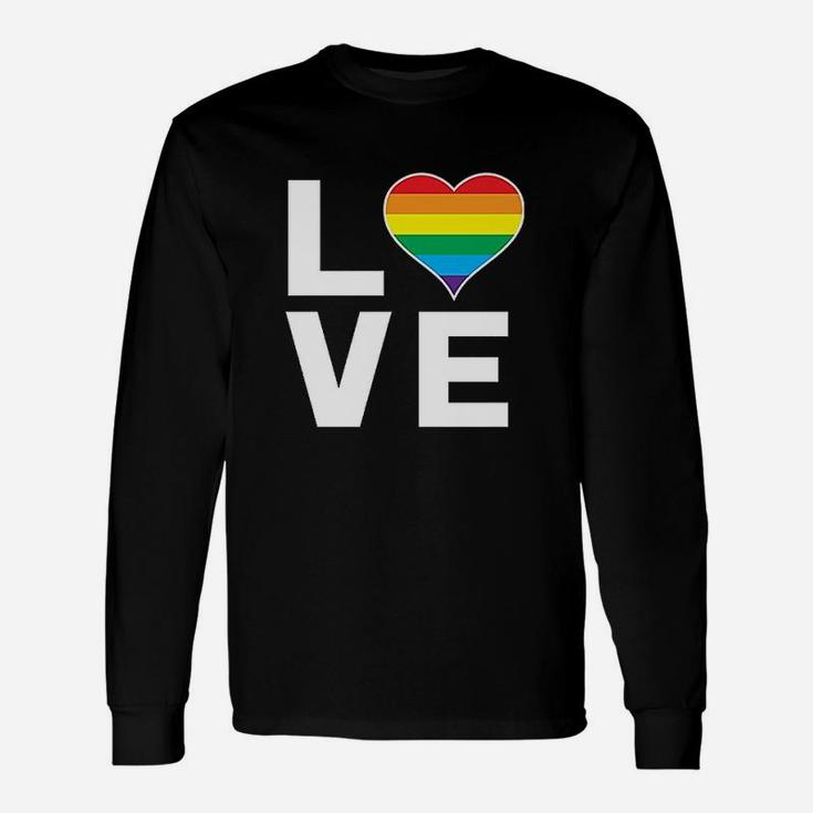 Love Rainbow Heart Unisex Long Sleeve