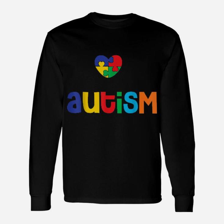 I Love Someone With Autism Puzzle Heart Valentines Day Long Sleeve T-Shirt