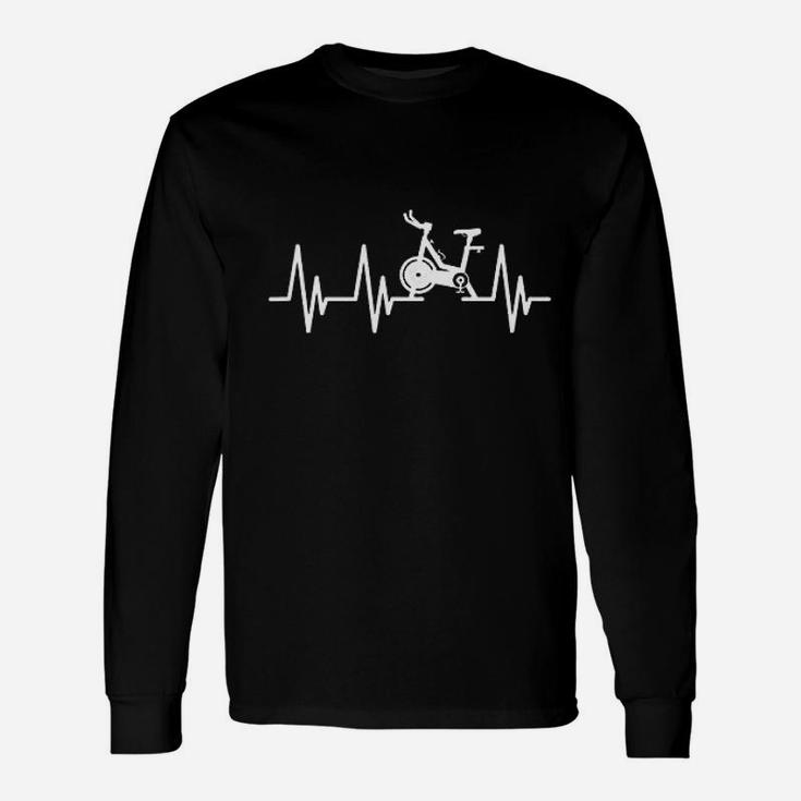 Love Spin Heartbeat Funny Gym Workout Fitness Spinning Class Unisex Long Sleeve