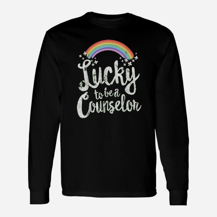 Lucky To Be A Counselor School St Patricks Day Long Sleeve T-Shirt