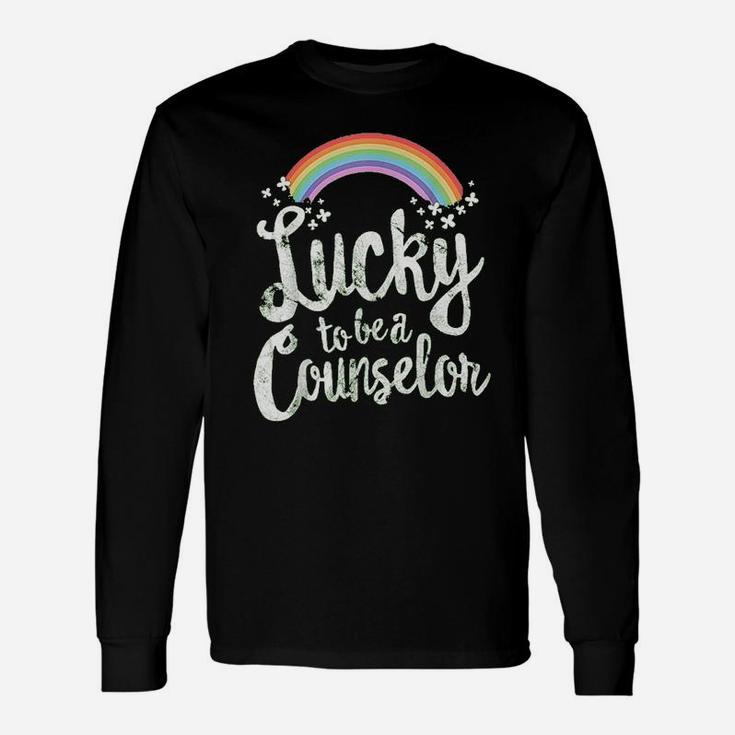 Lucky To Be A Counselor School St Patricks Day Long Sleeve T-Shirt