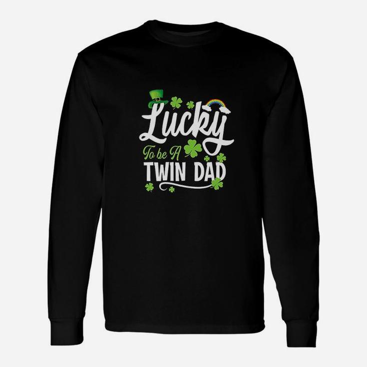 Lucky To Be A Dad Of Twins Unisex Long Sleeve