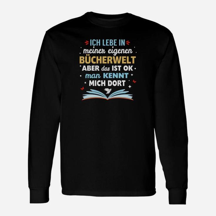 Lustiges Bücherwelt Langarmshirts für Leseratten, Buchliebhaber Design