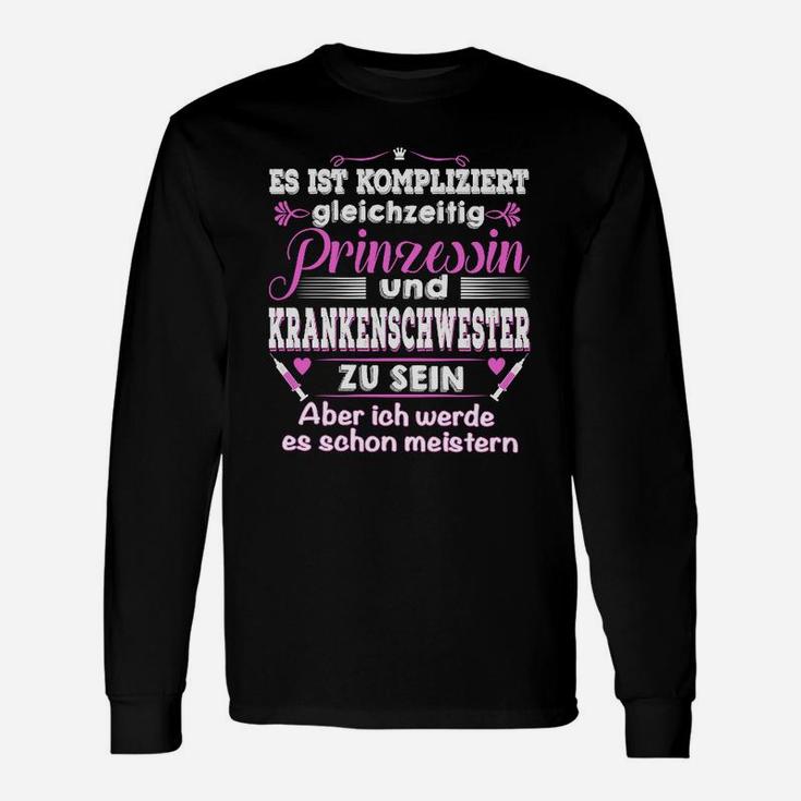 Lustiges Krankenschwester & Prinzessin Langarmshirts, Doppelleben Design