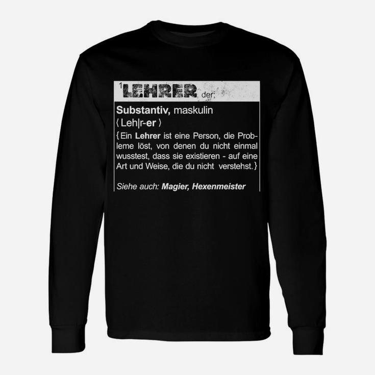 Lustiges Lehrer-Definition Langarmshirts, Perfektes Präsent für Pädagogen