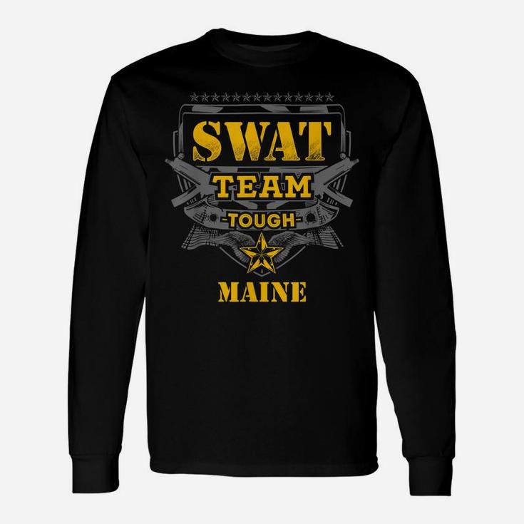 Maine Police Swat Team State Off Duty Officer Gift Unisex Long Sleeve