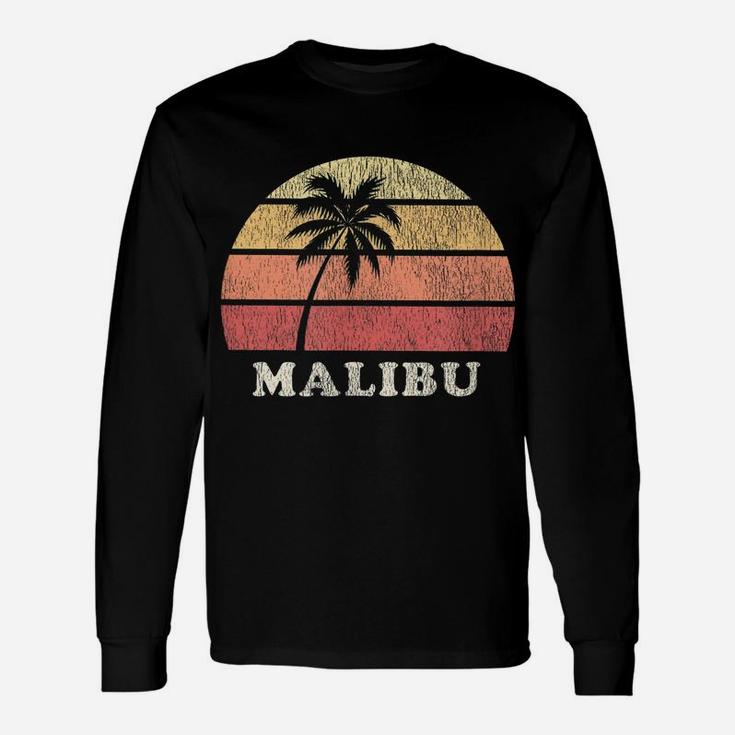 Malibu Ca Vintage 70S Retro Throwback Design Unisex Long Sleeve