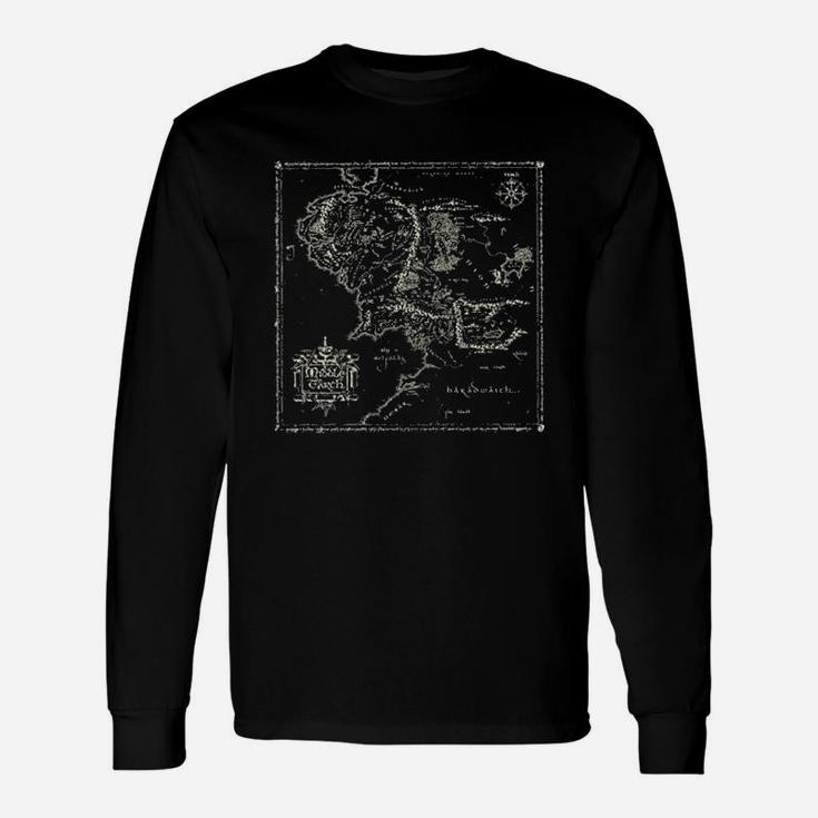 Map Of Middle Earth Unisex Long Sleeve