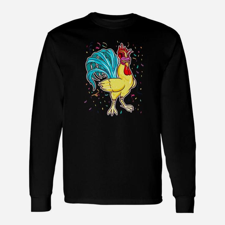 Mardi Gras Chicken Mardi Gras Long Sleeve T-Shirt