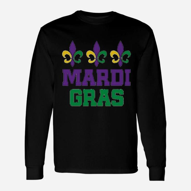 Mardi Gras Fleur De Lis Trio Youth Long Sleeve T-Shirt