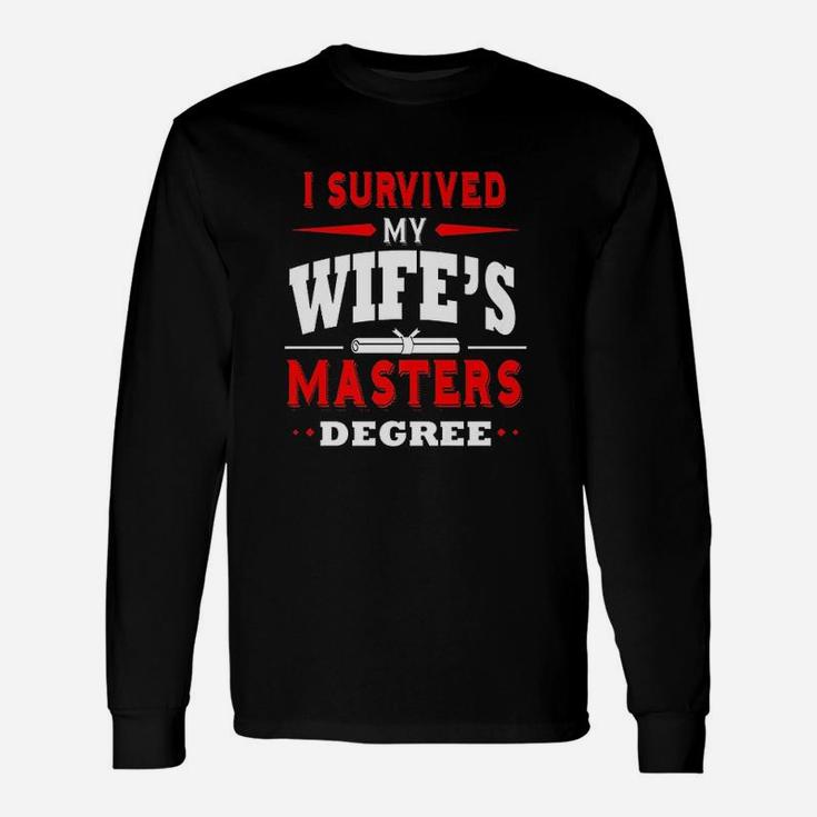 Masters Degree Funny Husband I Survived My Msw Gift Unisex Long Sleeve