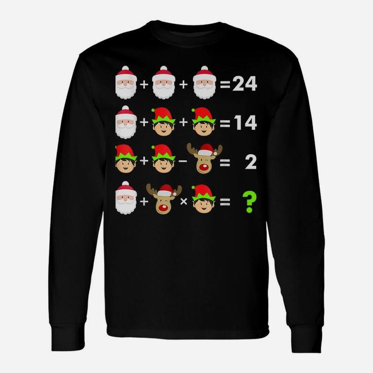 Math Teacher Christmas Bedmas Math Equation Xmas Holiday Unisex Long Sleeve
