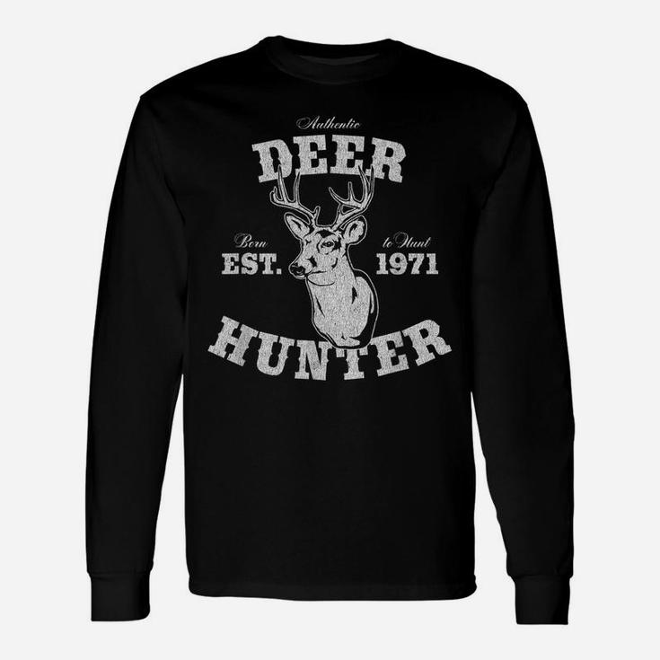 Mens 50 Year Old Deer Hunter 50Th Birthday Est 1971 Hunting Unisex Long Sleeve