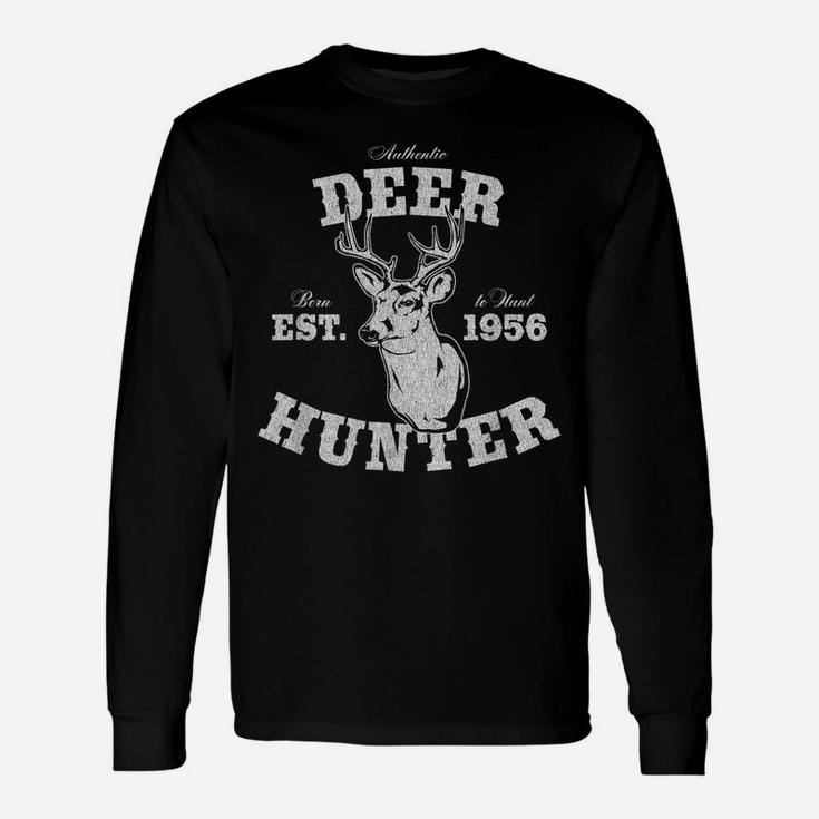Mens 65 Year Old Deer Hunter 65Th Birthday Est 1956 Hunting Unisex Long Sleeve