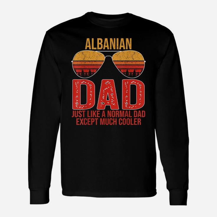 Mens Albanian Dad Retro Sunglasses Albania Father's Day Unisex Long Sleeve
