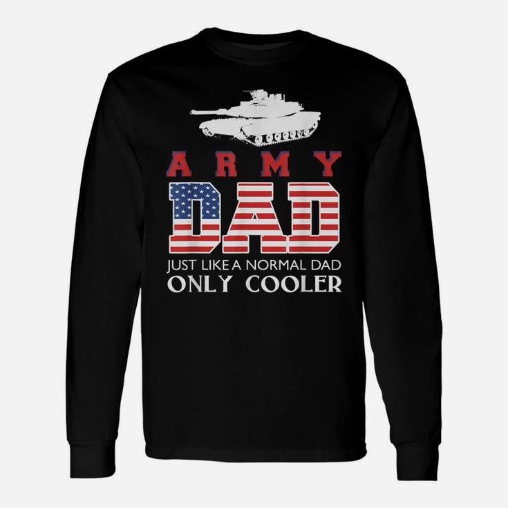 Mens Army Dad T Shirt - Stars And Stripes Veteran Design Unisex Long Sleeve