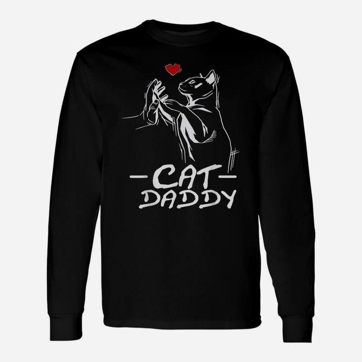 Mens Best Cat Dad Ever Daddy Funny Cat Daddy Father Day Gift Unisex Long Sleeve